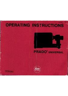 Leica Prado Universal manual. Camera Instructions.